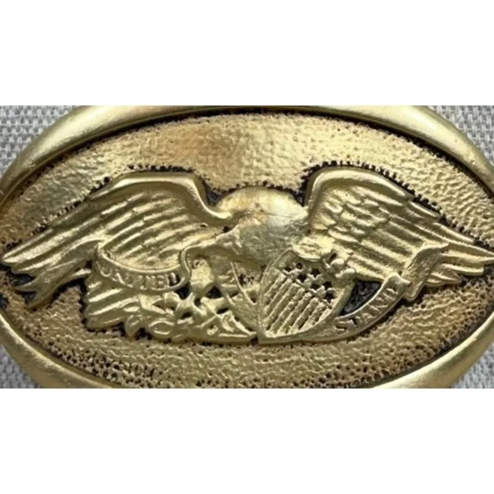 Vintage 1978 Heritage Mint Solid Brass American Eagle Belt Buckle A-0264